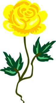 Ilustrasyon ng Dilaw na Bulaklak Wallpaper