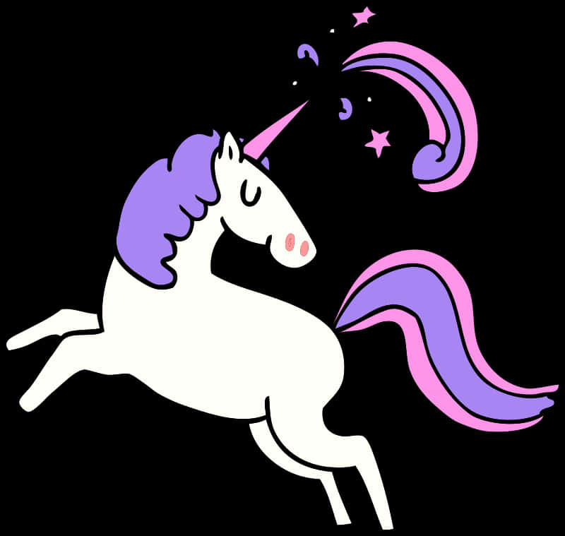 Ilustrasyon ng Mahikang Unicorn Wallpaper