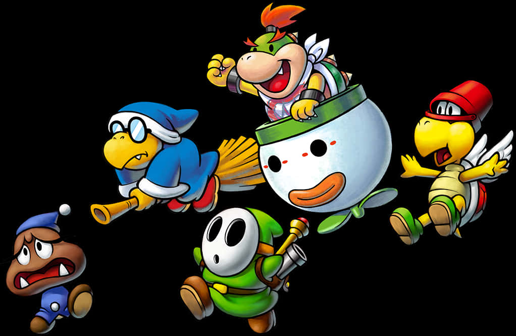 Ilustrasyon ng mga Minions ni Bowser Wallpaper