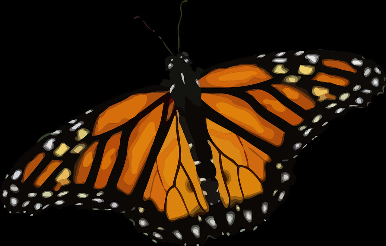 Ilustrasyon ng Monarch Butterfly Wallpaper