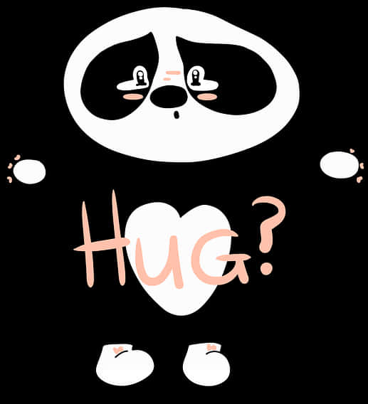 Ilustrasyon ng Panda na Humihingi ng Yakap Wallpaper