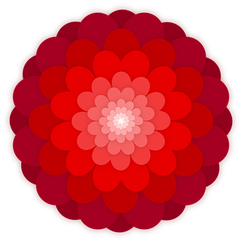 Ilustrasyon ng Pulang Bulaklak na may Gradient Wallpaper