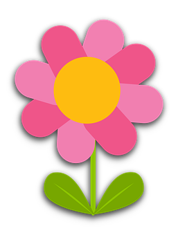 Ilustrasyong Kartun ng Bulaklak na Kulay Rosas Wallpaper