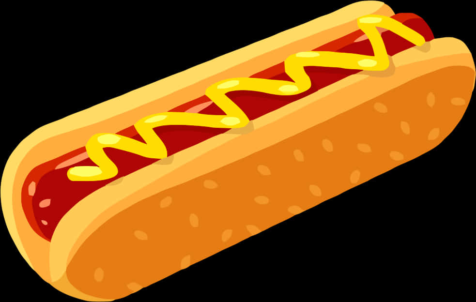 Ilustrasyong Kartun ng Klasikong Hotdog Wallpaper
