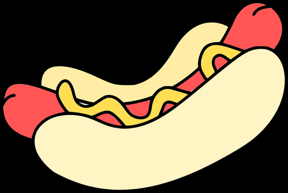 Ilustrasyong Kartun ng Klasikong Hotdog Wallpaper
