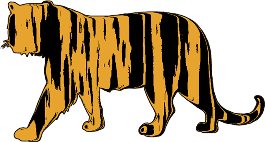 Ilustrasyong Stilizado ng Naglalakad na Tigre Wallpaper