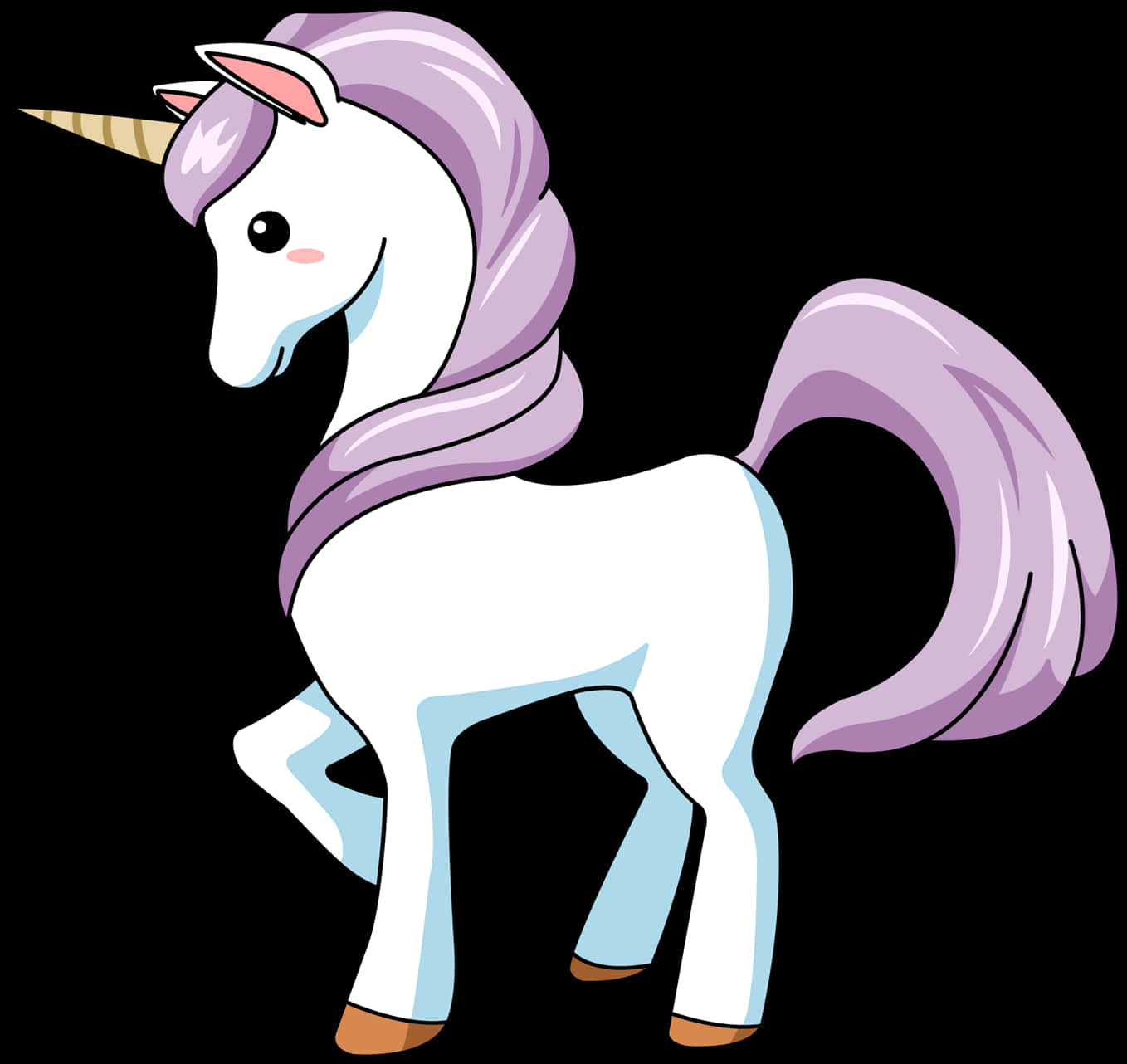 Ilustrasyong Vector ng Cartoon Unicorn Wallpaper