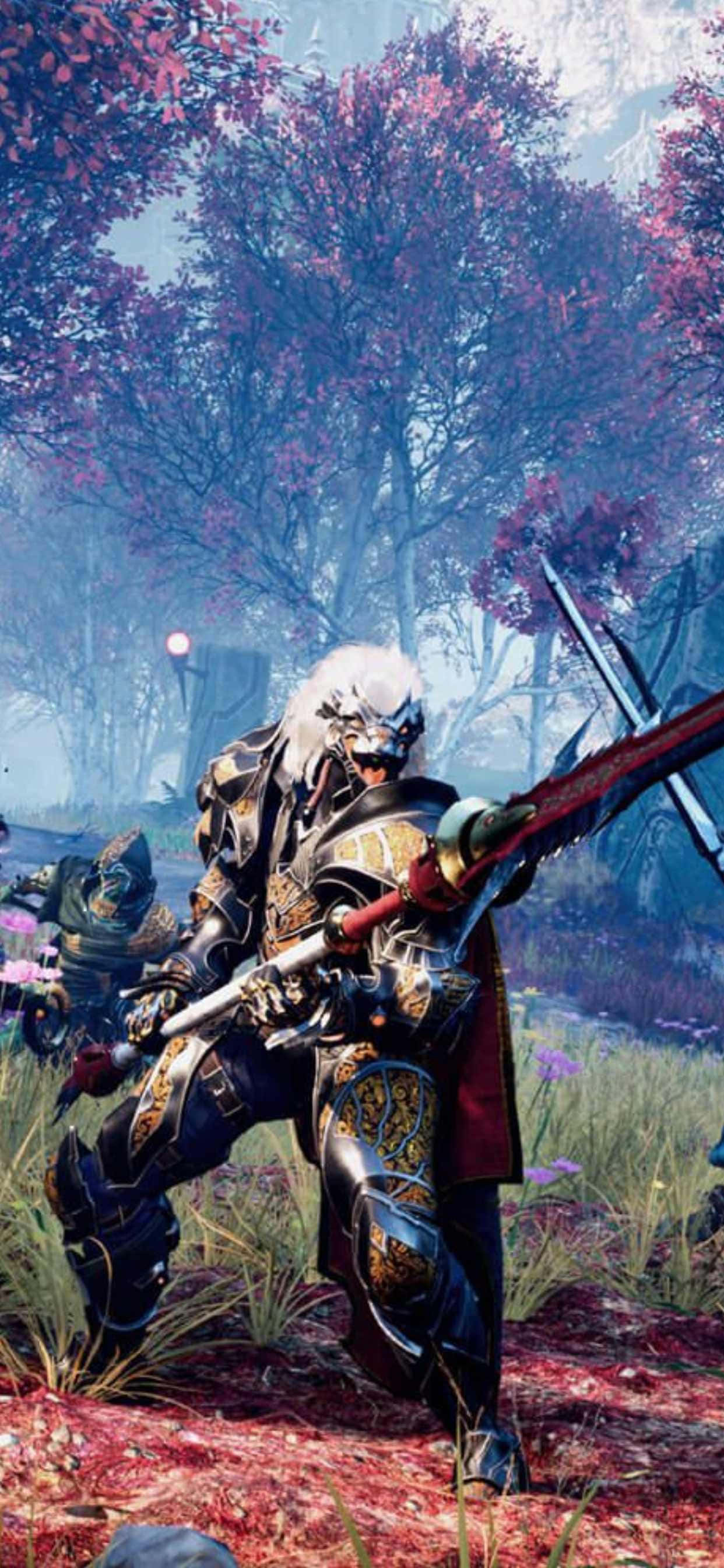 Ilustratibong Display ng Nakakagandang Godfall Gameplay sa iPhone XS Max Wallpaper