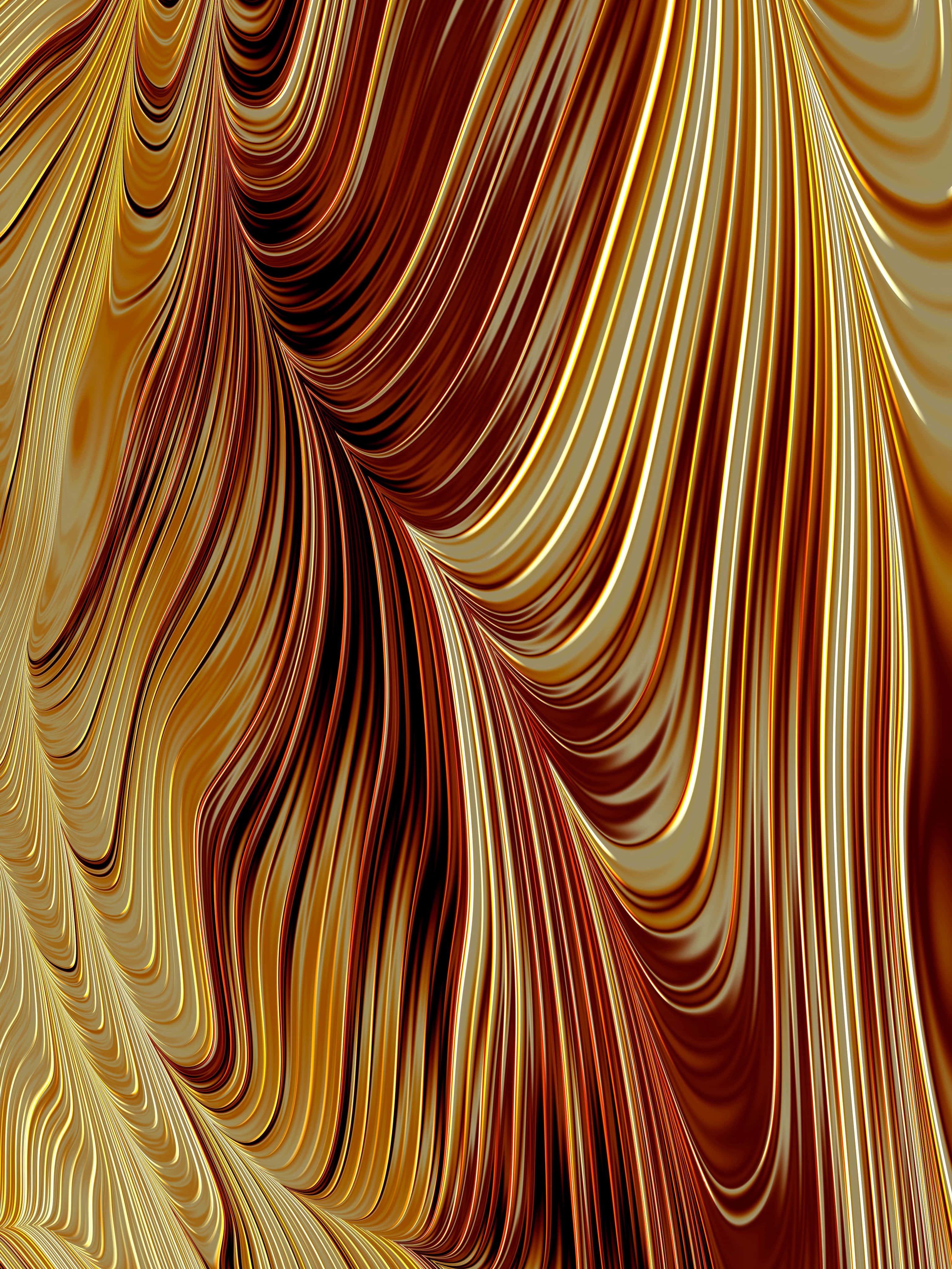 Larawan Golden Wavy Background Wallpaper
