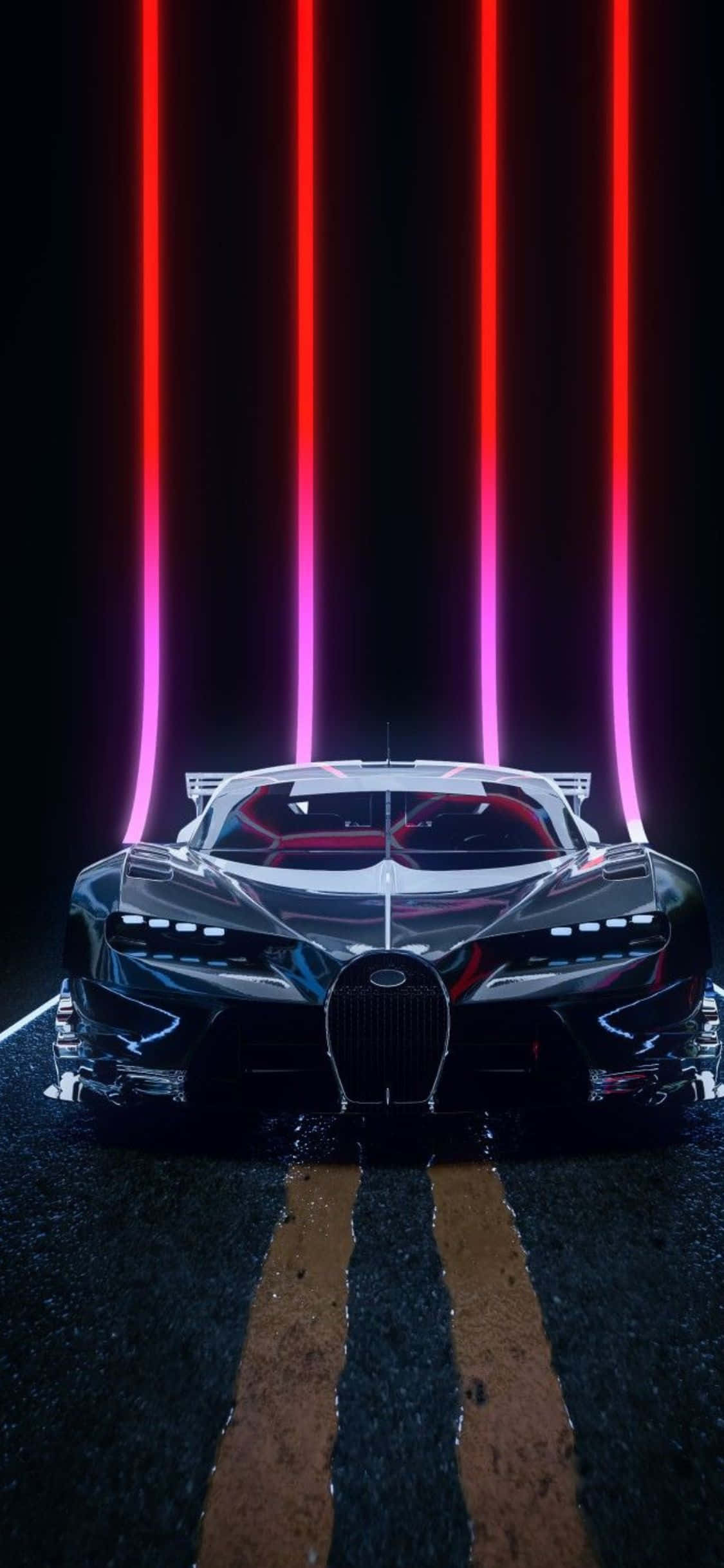 Image The Bold and Extreme - iPhone Xs sa isang Bugatti Wallpaper