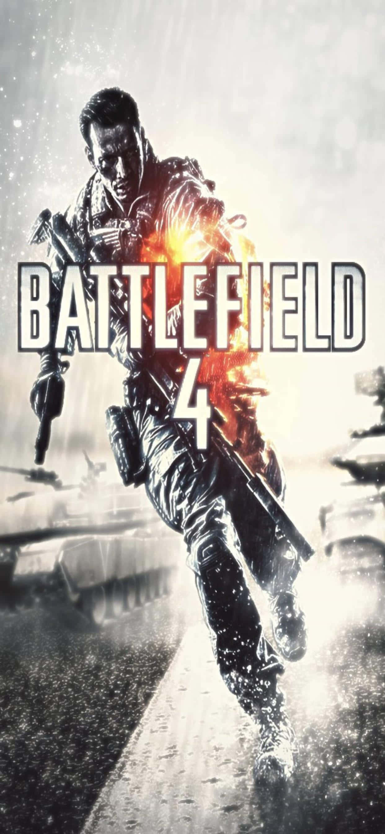 Lubog sa aksyon kasama ang Battlefield 4 sa iPhone Xs Max Wallpaper