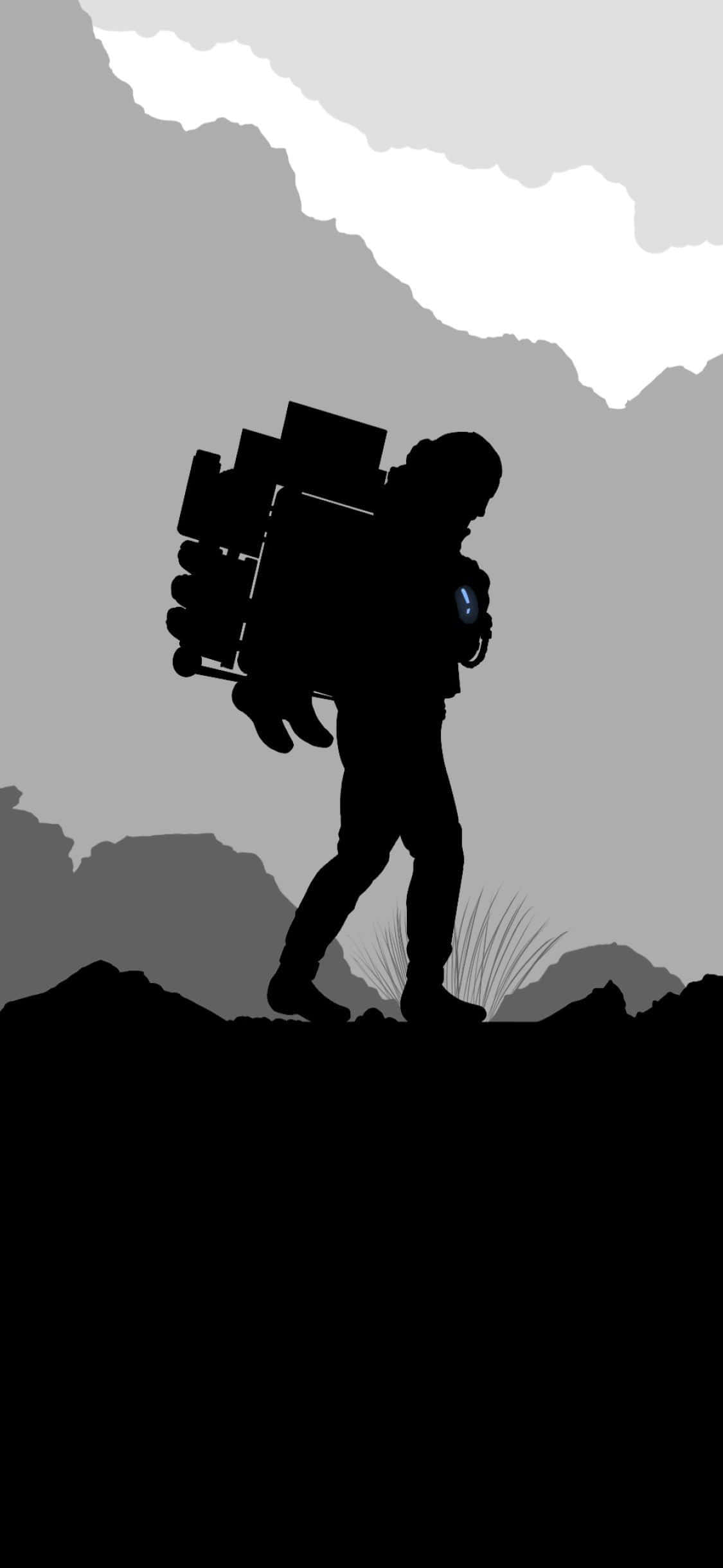 Isawsaw ang sarili sa isang adventure gamit ang iPhone X at Death Stranding Wallpaper