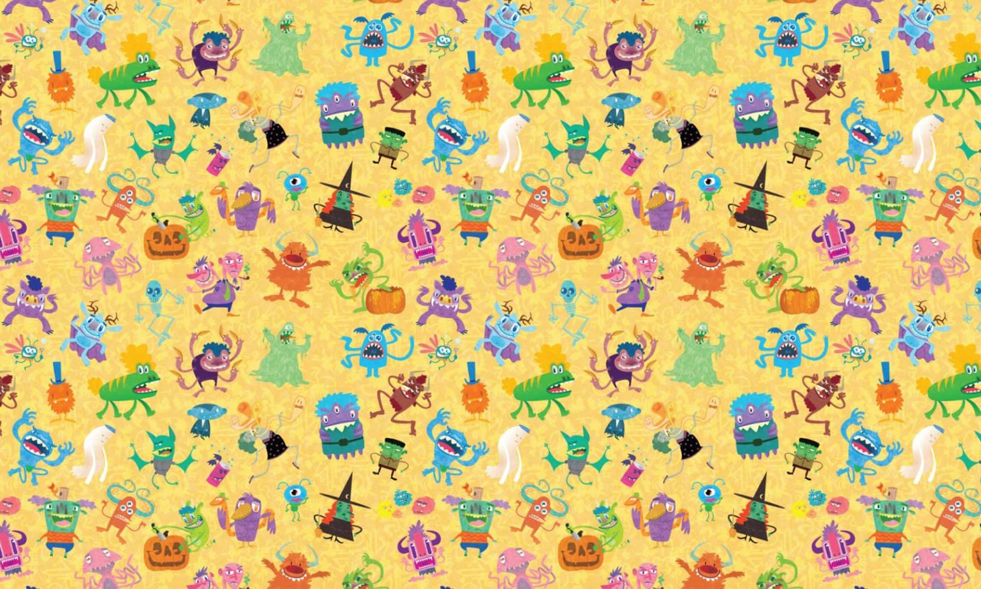 Indie Aesthetic na Cartoon Monsters Wallpaper