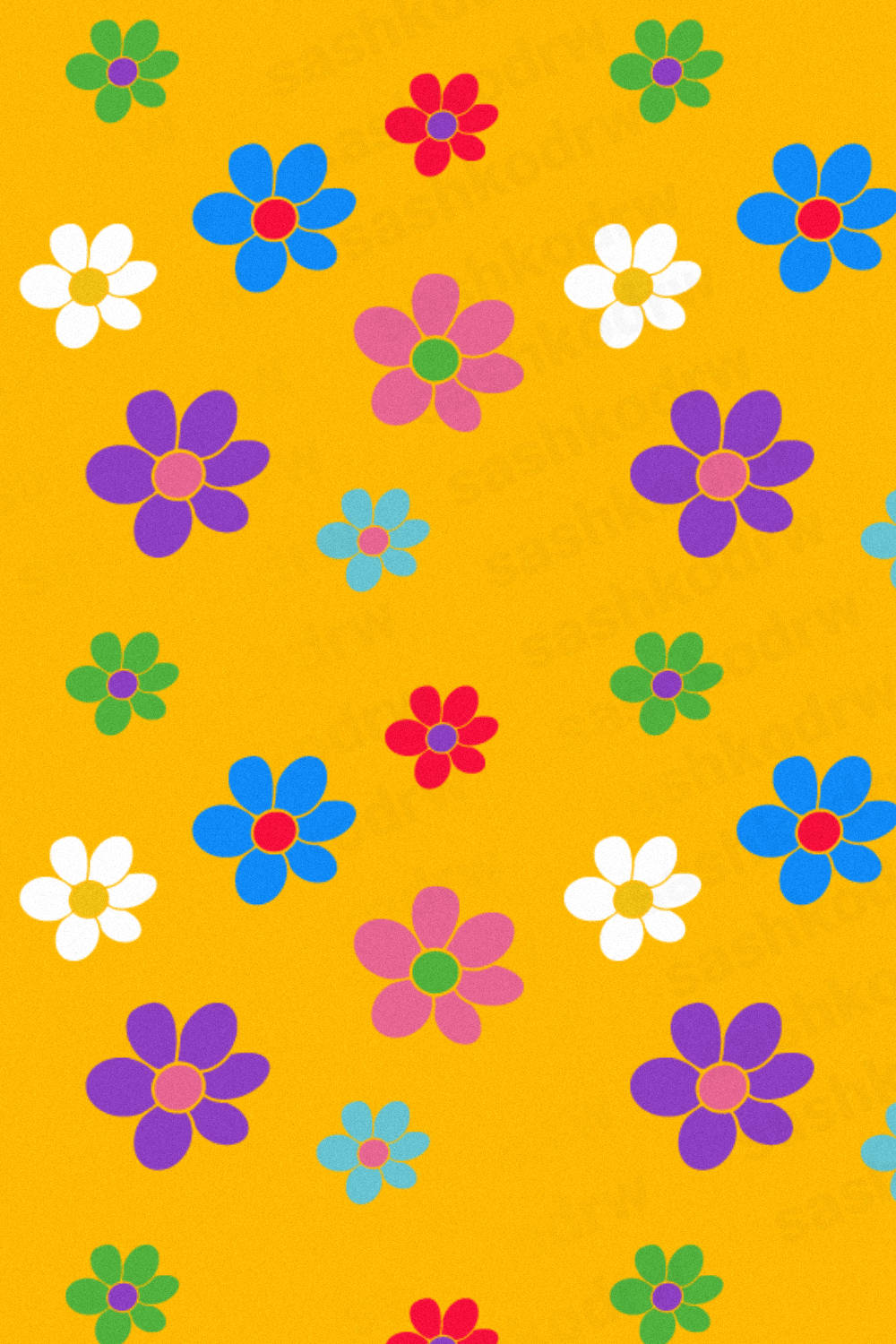 Indie Kid Aesthetic Maliliit na Makukulay na Bulaklak Wallpaper