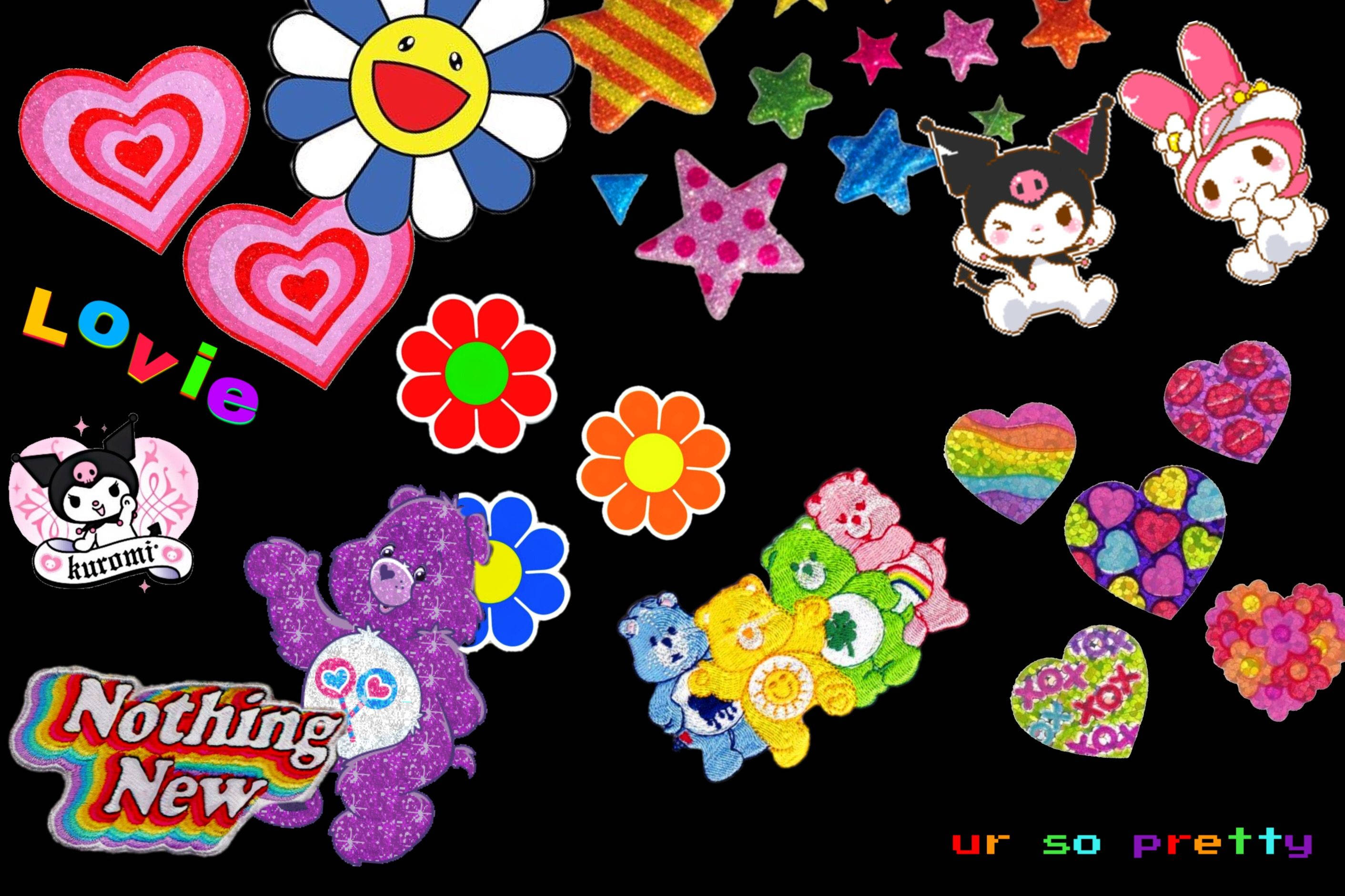 Indie Kid Aesthetic na mga Tauhang Kartun Wallpaper