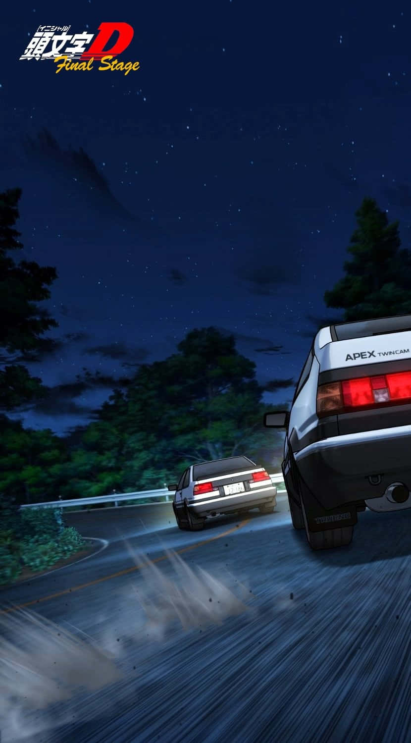Initial D Phone Car Chase Sa Gabi Wallpaper