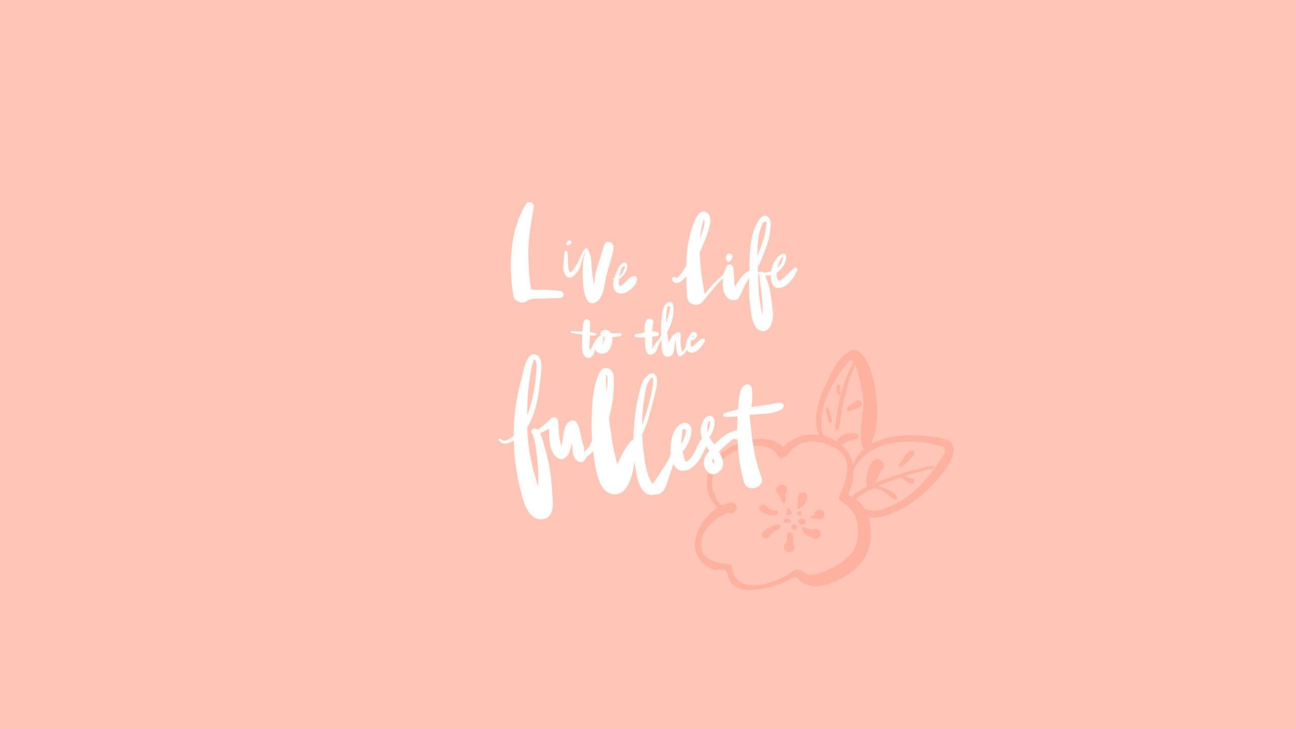 Inspirational na Sipi ng Peach Wallpaper