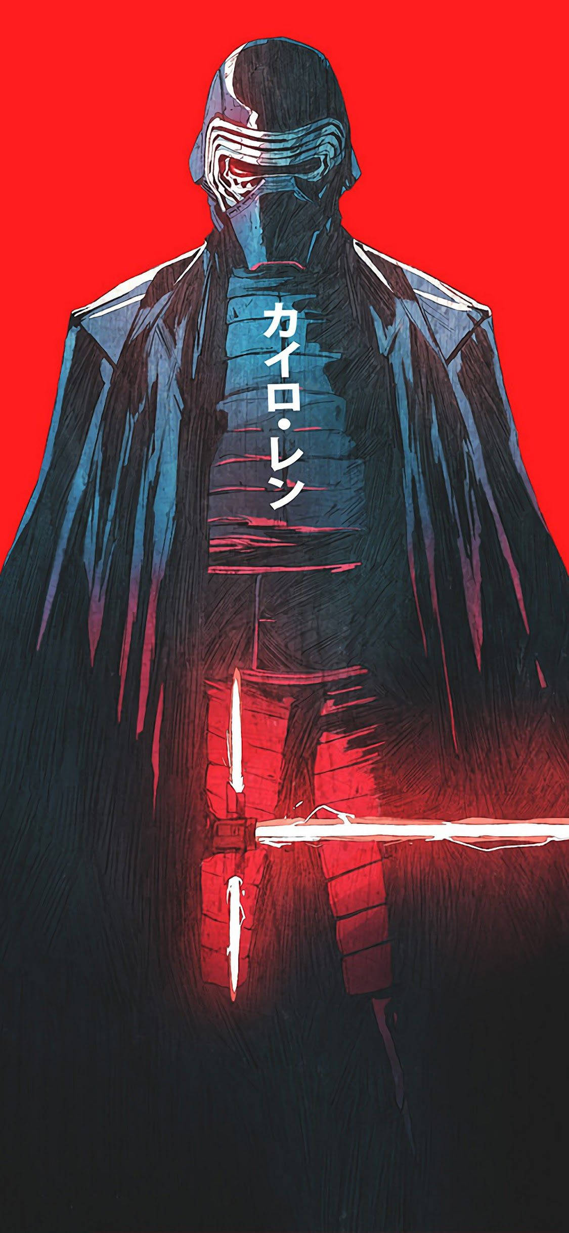 Intimidating Kylo Ren Star Wars 4K iPhone Wallpaper