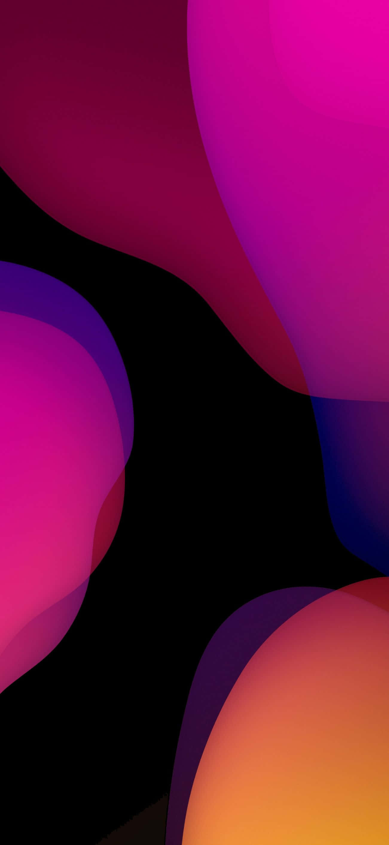iOS 1 Lila at Pulang mga Bula Wallpaper