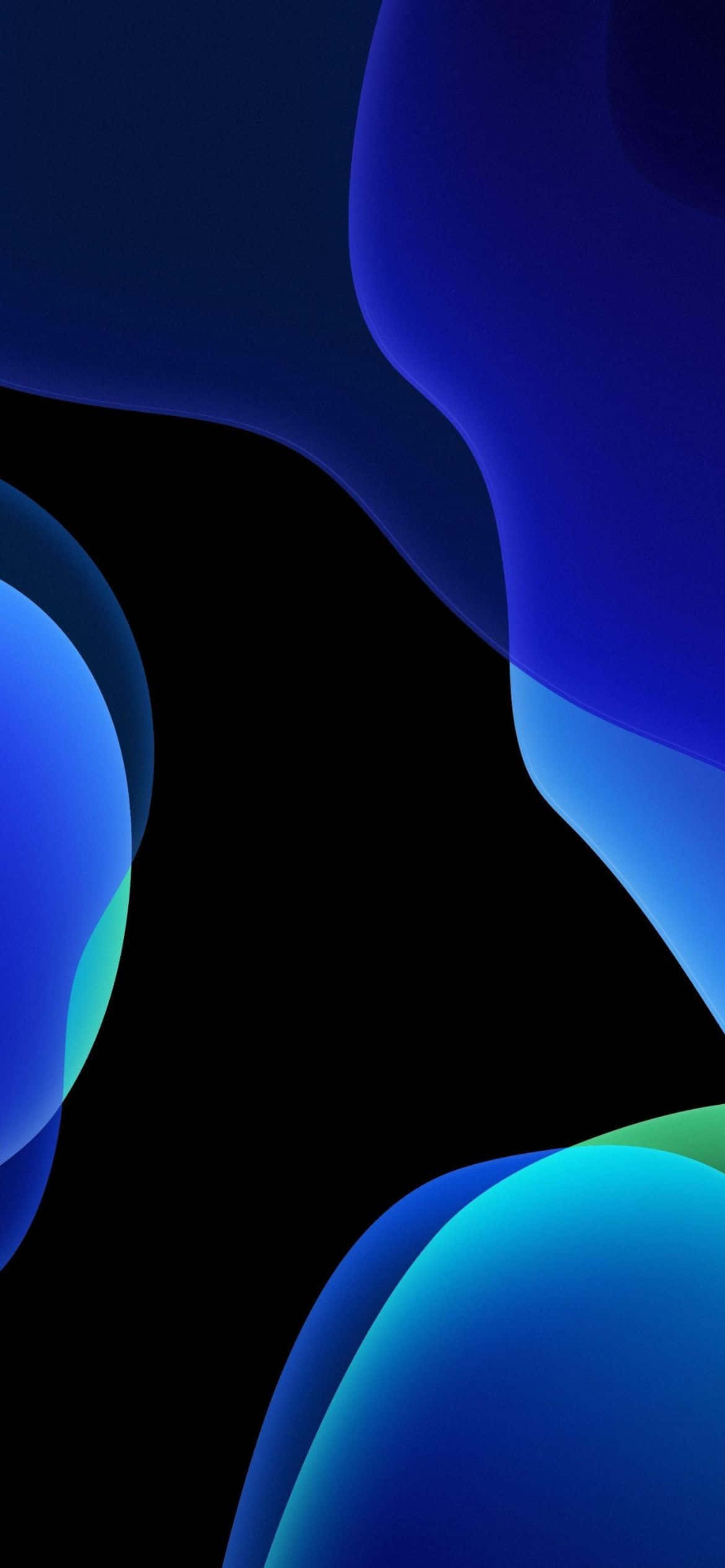 iOS 13 Aesthetic Blue Green Background Wallpaper