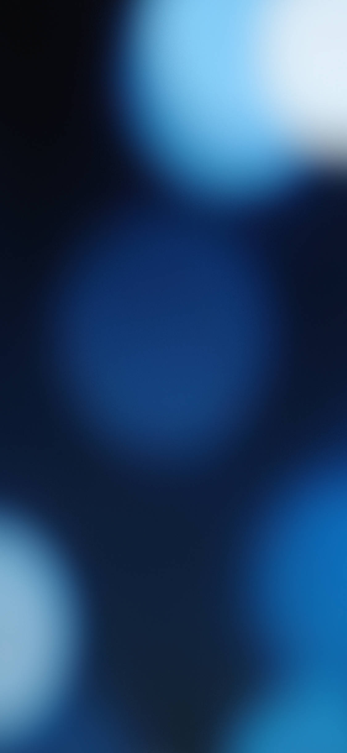 iOS 13 Blue Orb Lights Wallpaper