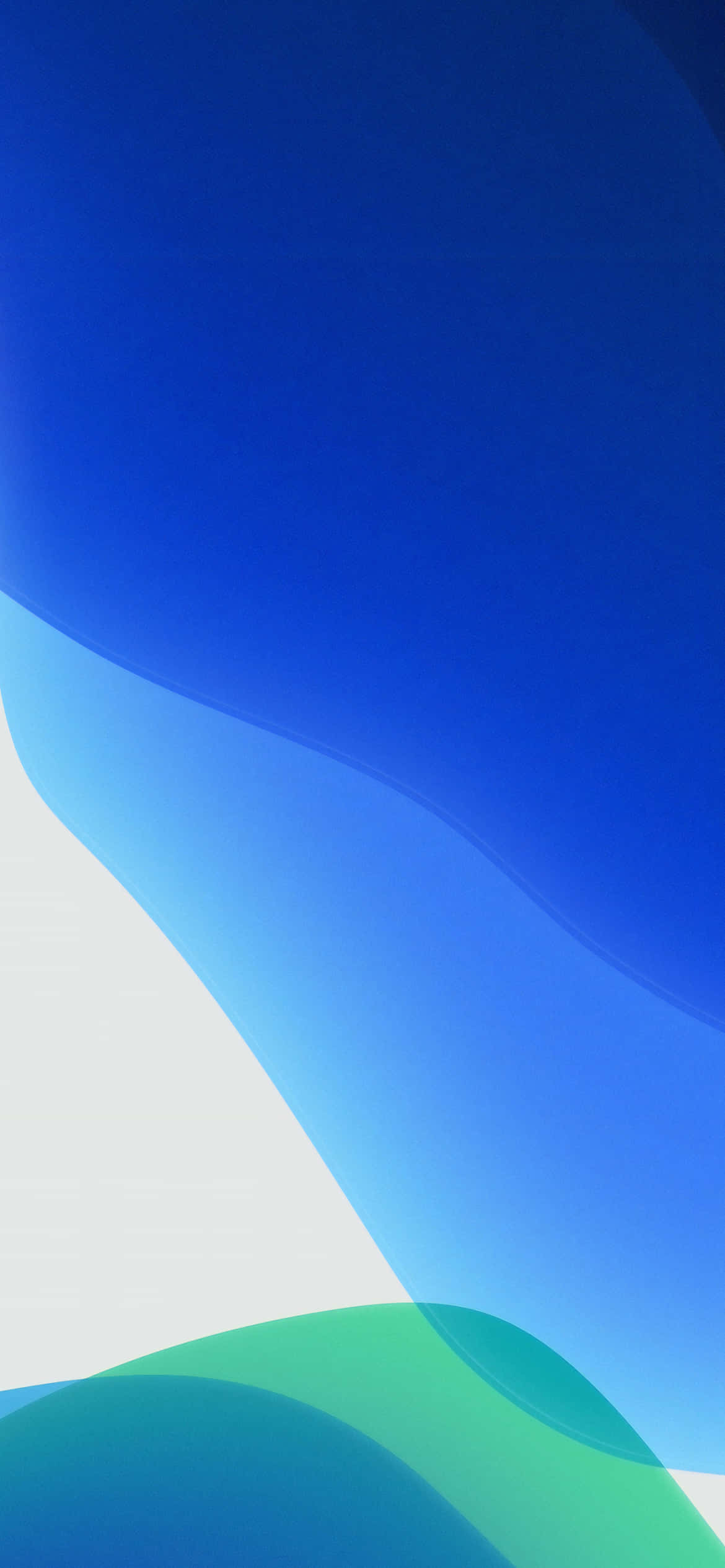 iOS 13 Blue White Background Wallpaper