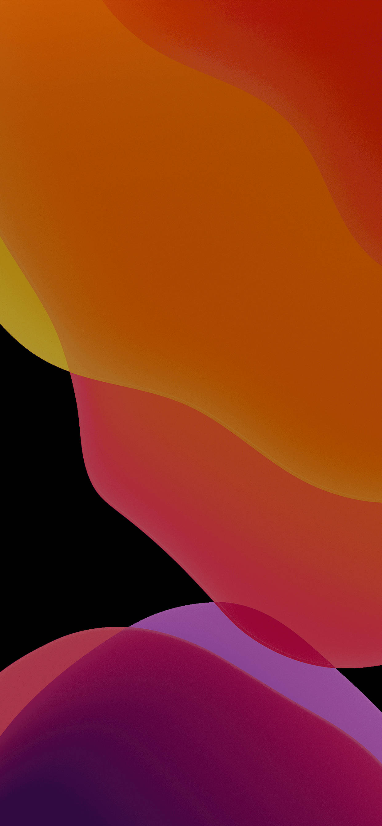 iOS 13 Dark Orange Wallpaper