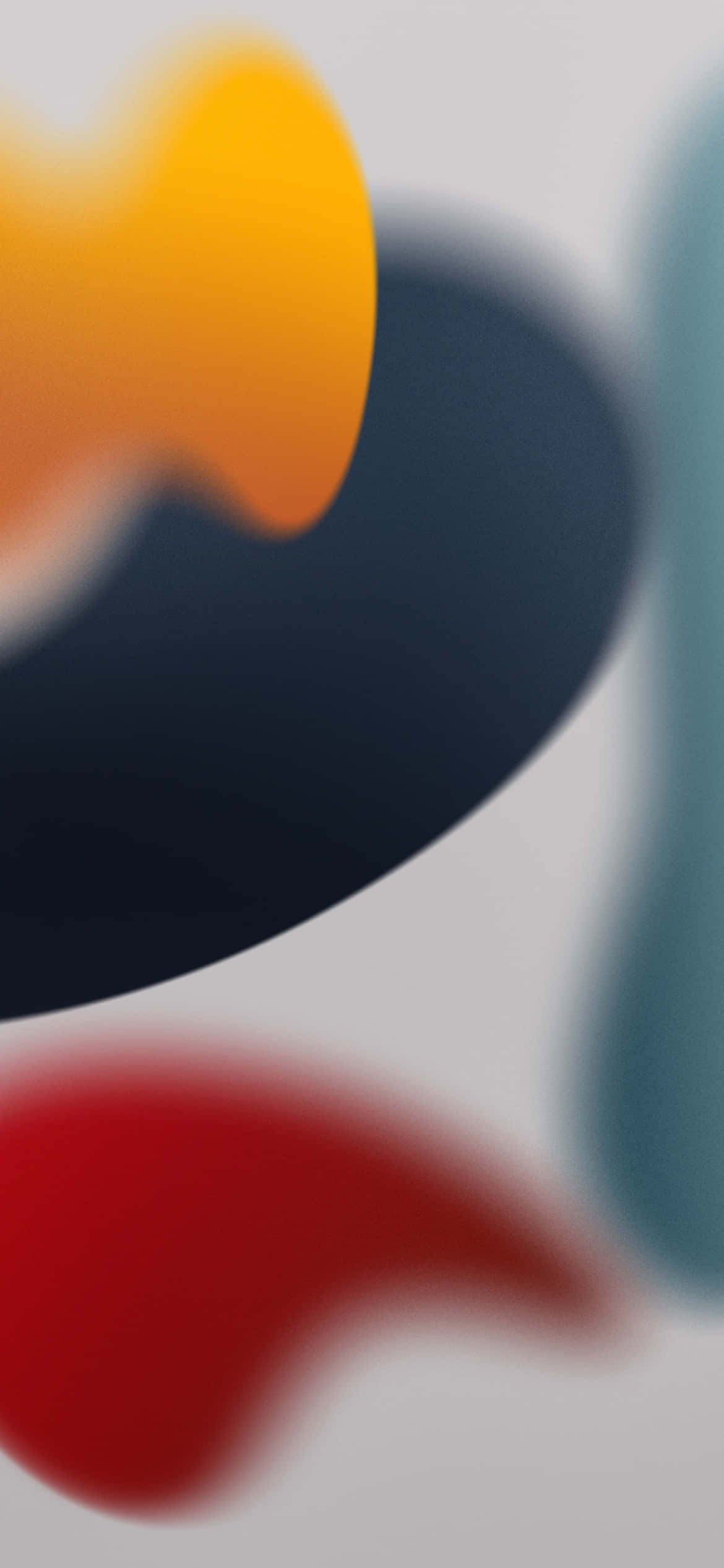 iOS 13 Dilaw at Pulang Aesthetic na Background Wallpaper