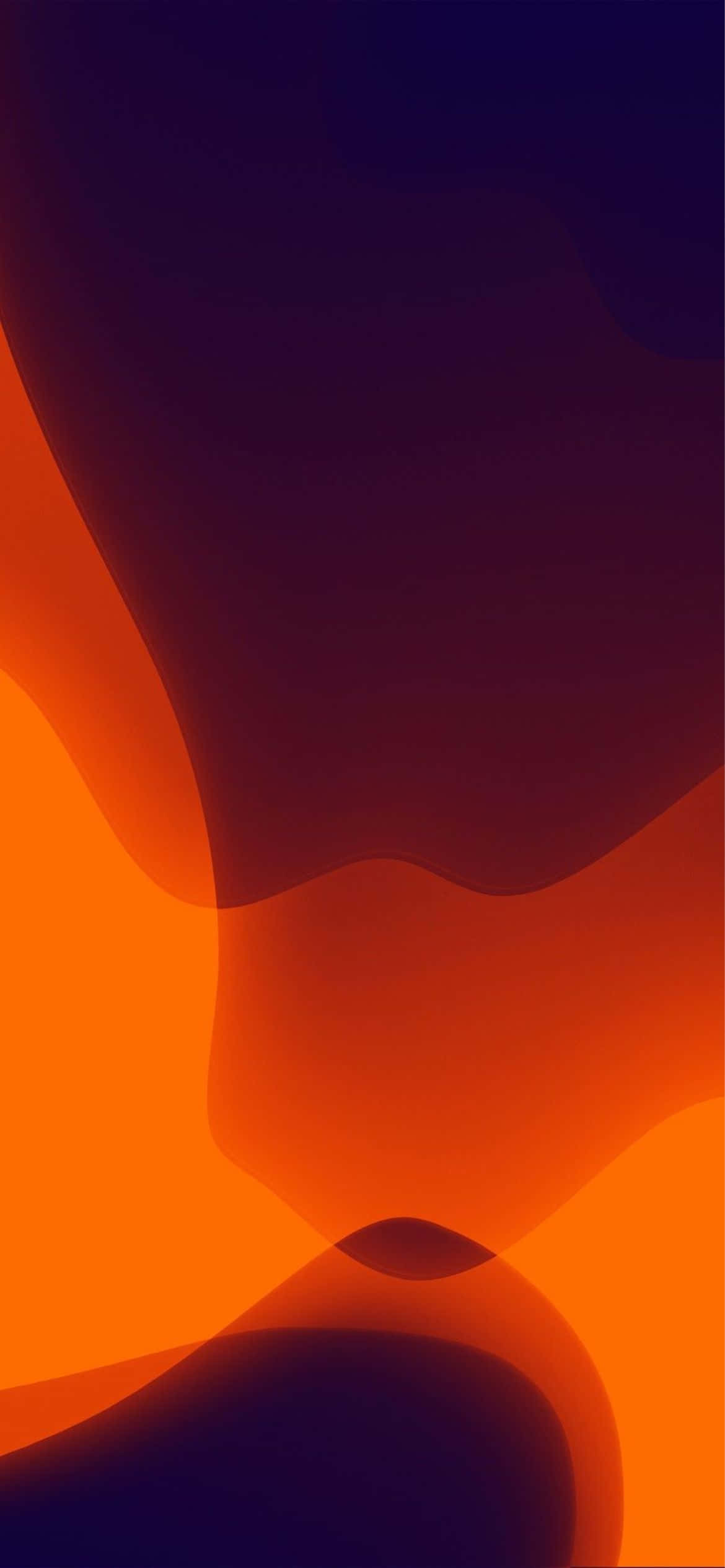 iOS 13 Fiery Orange Background Wallpaper