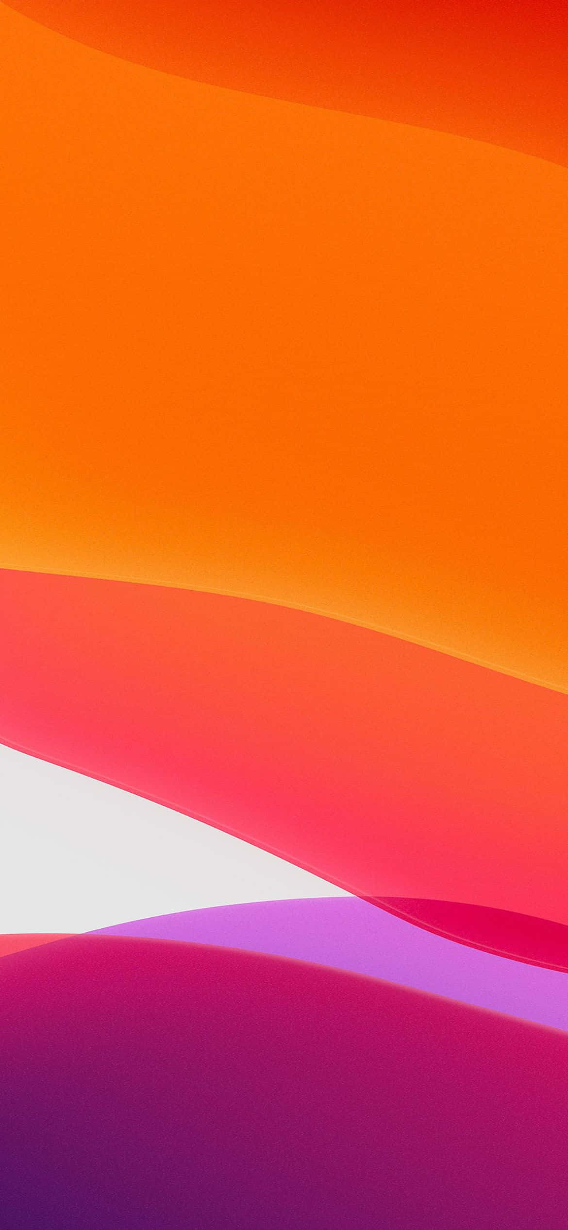 iOS 13 Pink And Orange Background Wallpaper