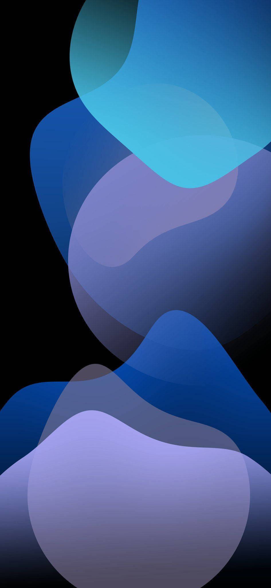 iOS 13 Lila Madilim na Moda Wallpaper