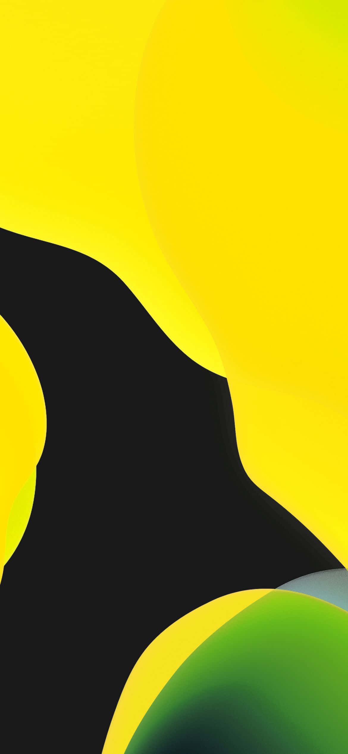 iOS 13 Yellow Green Background Wallpaper