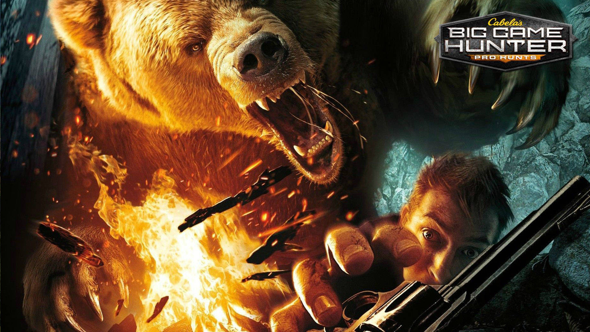 iPad Pro Bear Na Humahabol sa Tao Wallpaper