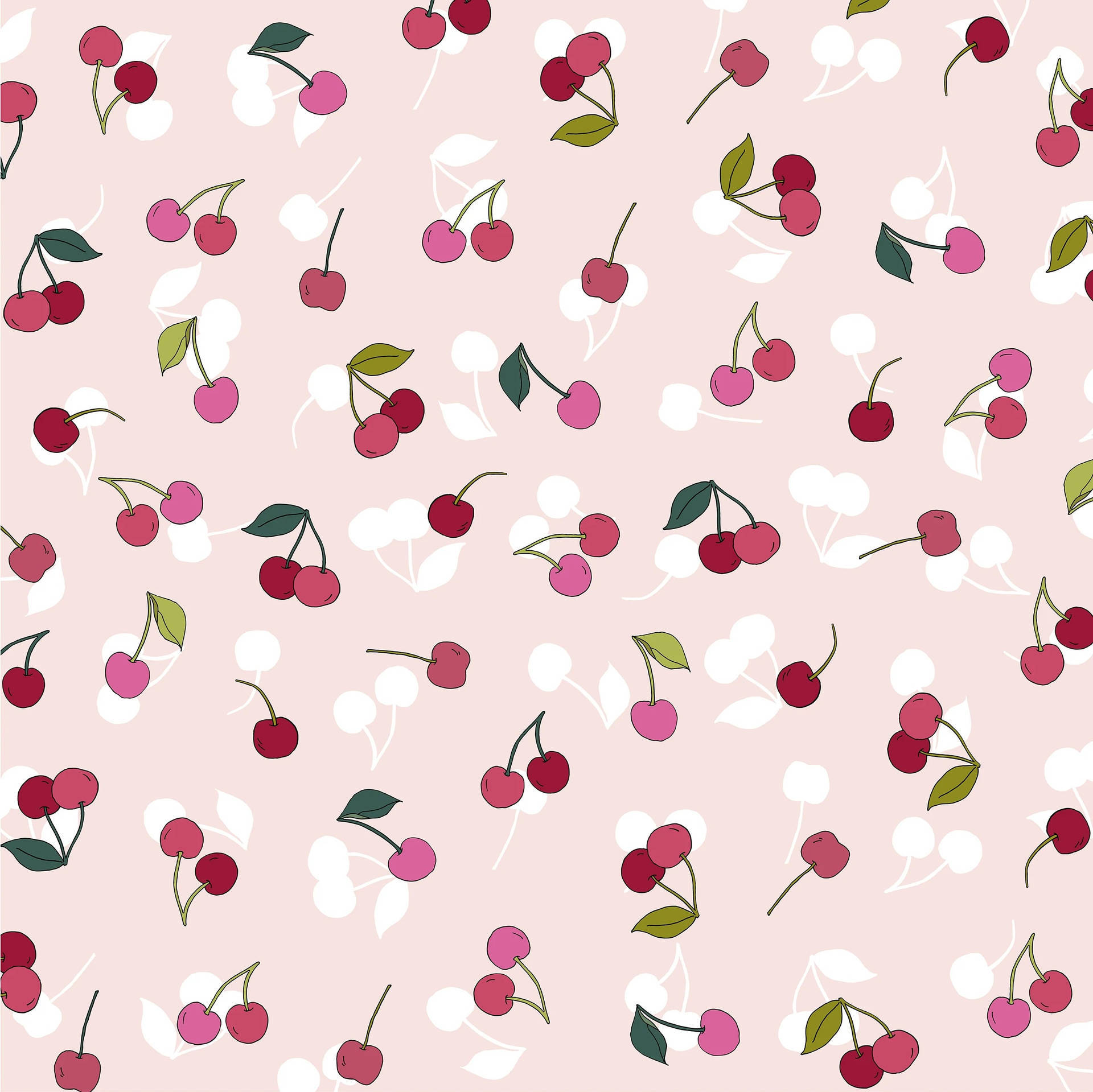 iPad Pro Cute na Cherry Fruits Wallpaper