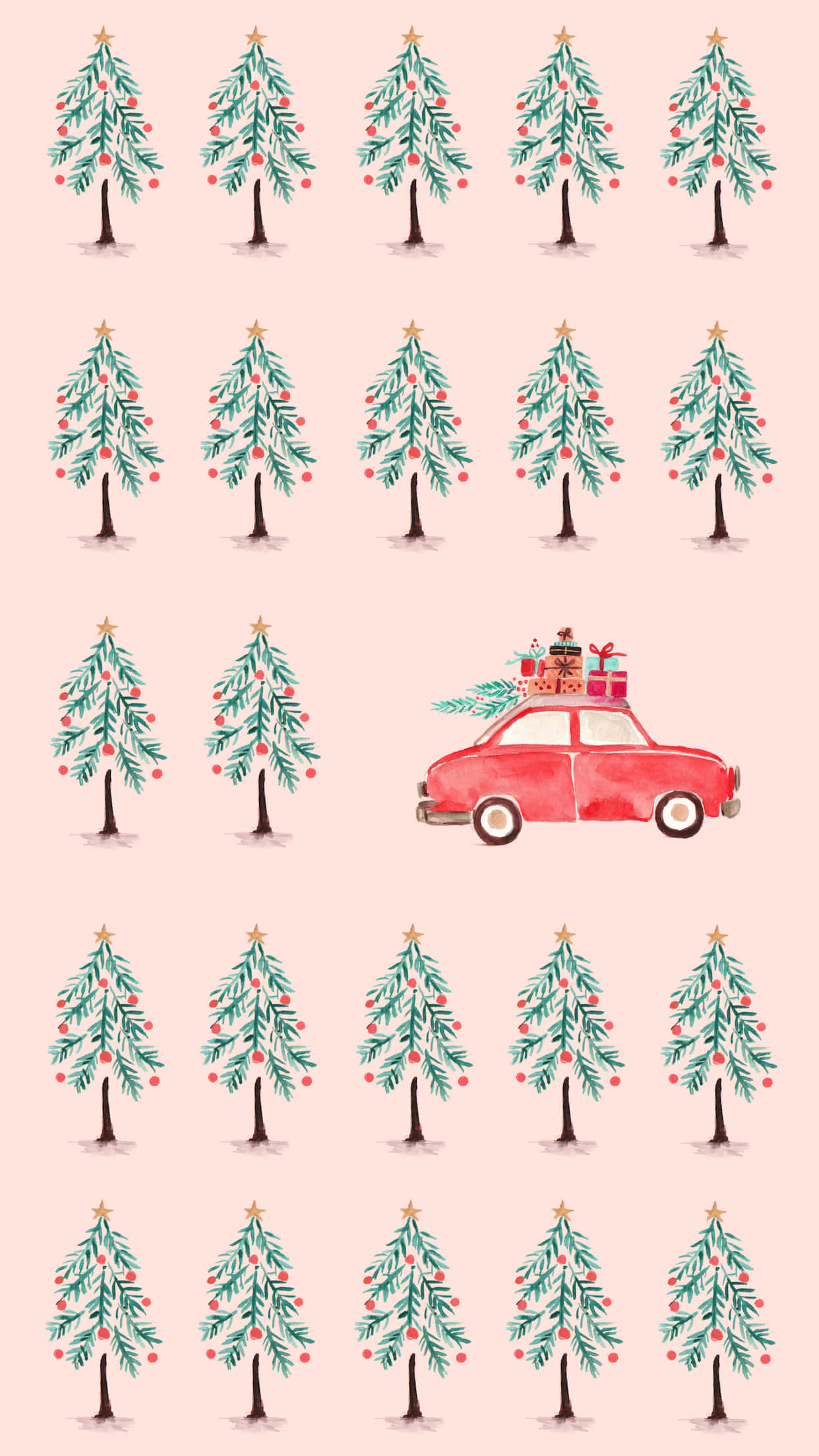 Ipadala ang Iyong Paskong Pagbati Gamit ang Iyong Natatangi at Masining na Telepono ng Pasko Wallpaper