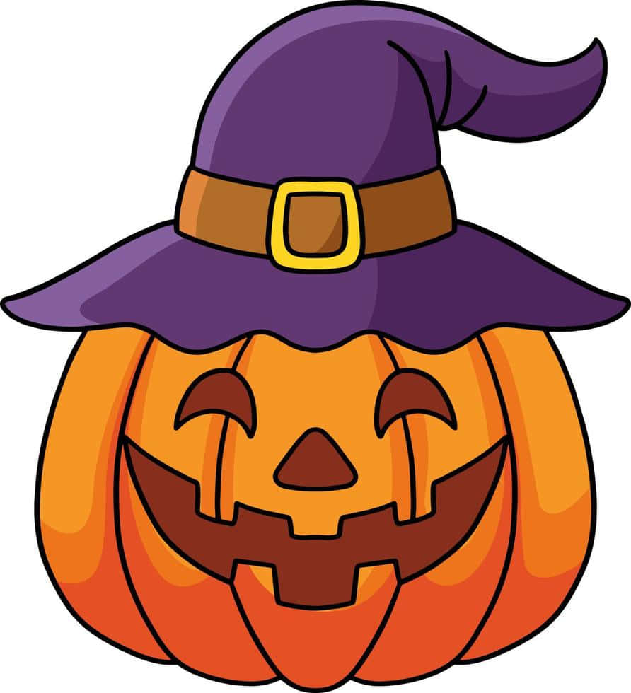 Ipagdiwang ang Halloween kasama ang isang nakakatakot na cartoon witch! Wallpaper