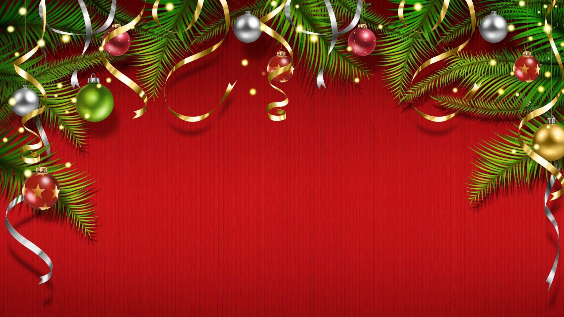 Ipagdiwang ang Pasko nang May Estilo gamit ang Pulang Background Wallpaper