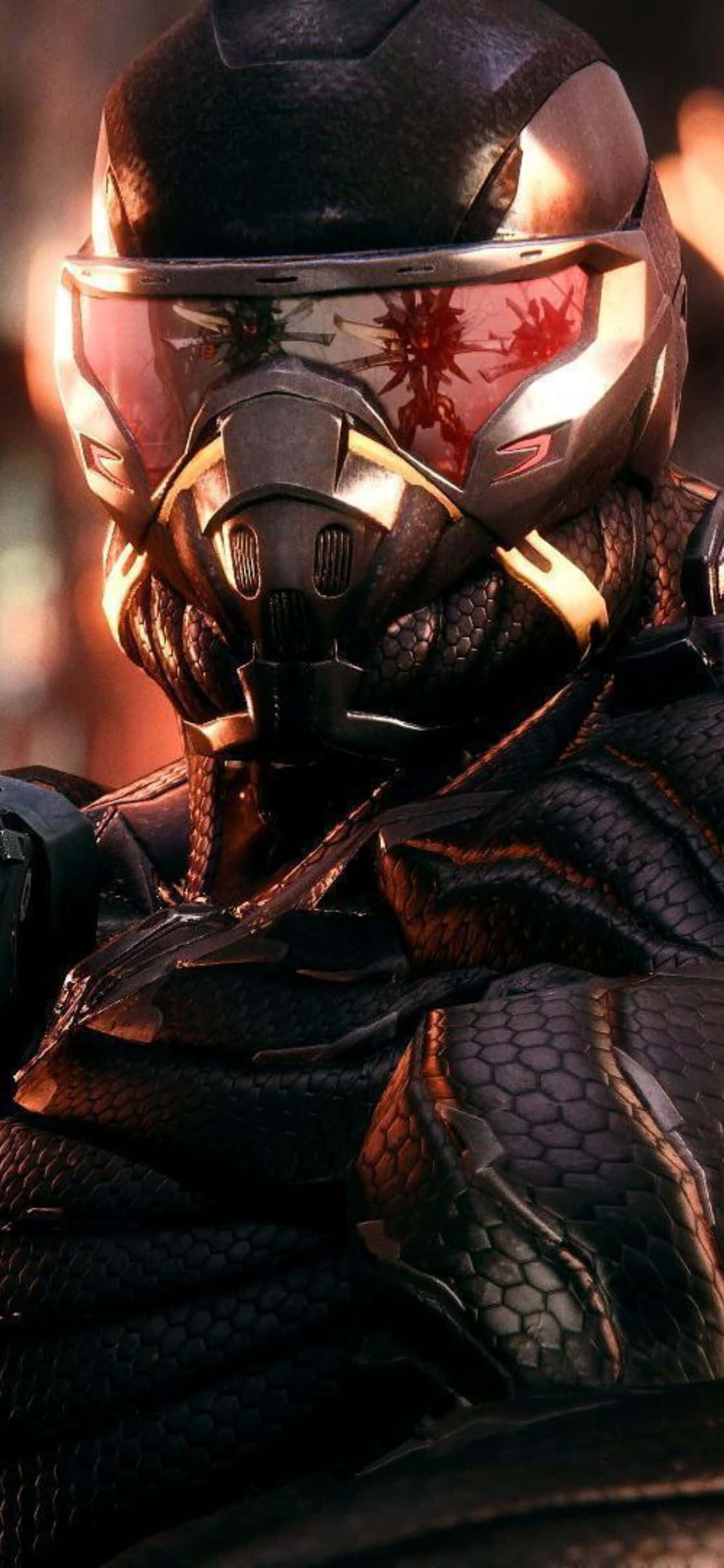 Ipakita ang iPhone X na naglalaro ng Crysis 3 Wallpaper