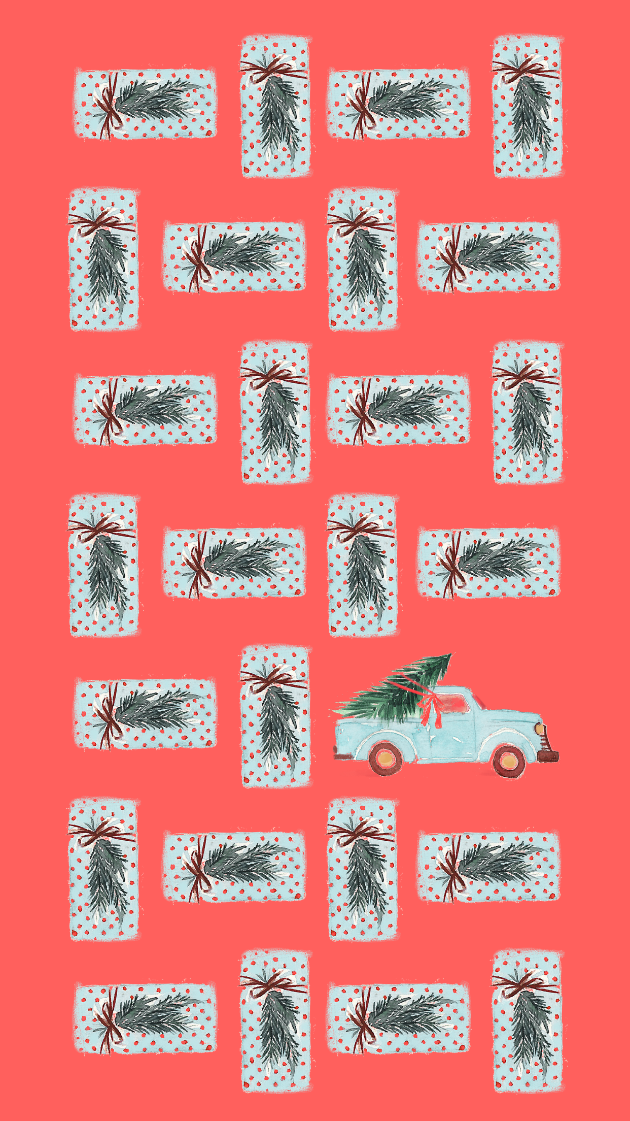 Ipakita ang iyong diwa ng Pasko nang may istilo gamit ang maligayang background ng telepono para sa Pasko. Wallpaper