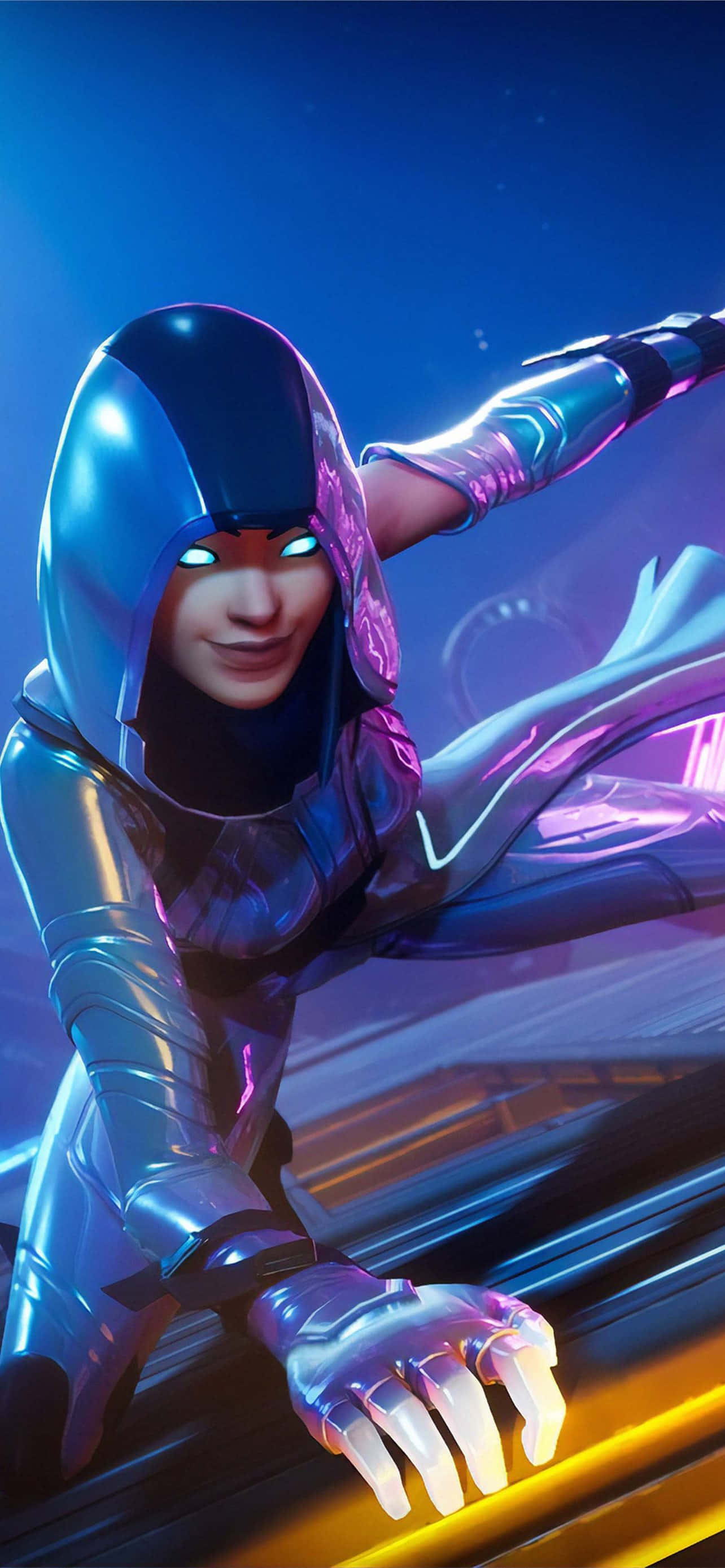 Ipakita ang iyong lakas at kawalan ng takot sa laro gamit ang iconic Raven Fortnite skin. Wallpaper