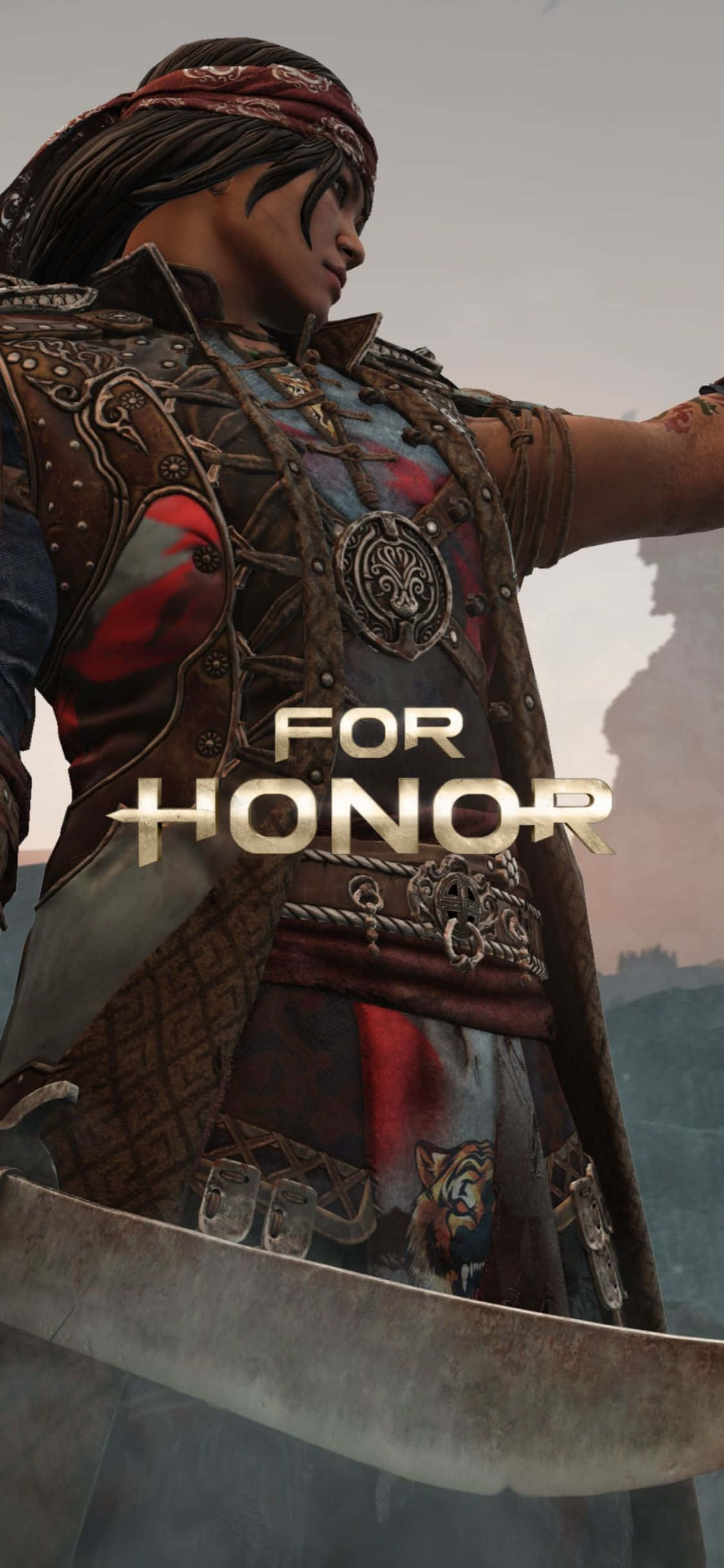Ipakita ang iyong tapang at katapatan gamit ang isang iPhone Xs — For Honor. Wallpaper