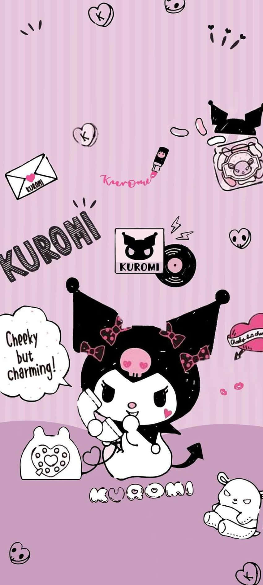 Ipakita ang iyong tunay na mga kulay kasama ang Emo Hello Kitty! Wallpaper