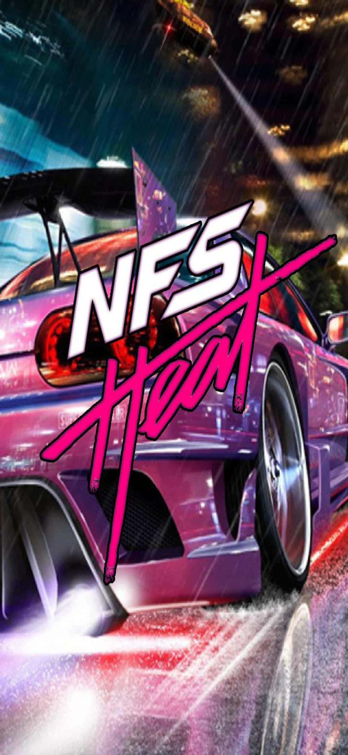 Ipakawala ang iyong buong bilis gamit ang bagong iPhone Xs Need For Speed Heat. Wallpaper