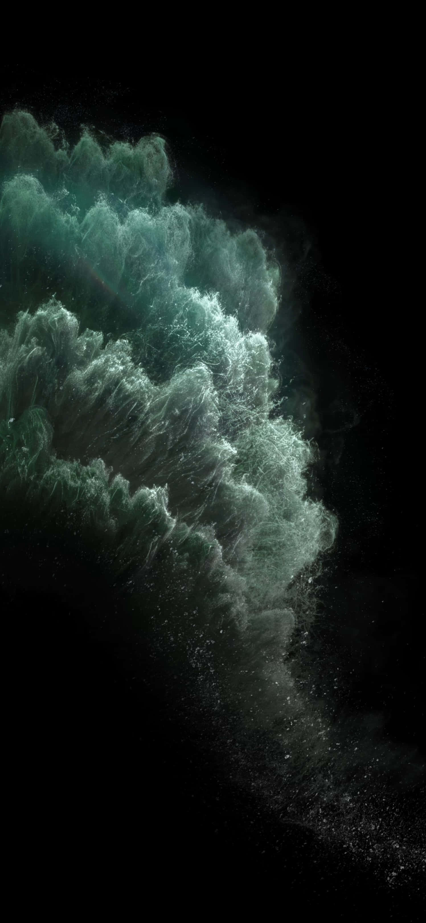 iPhone 11 Green Magnificent Ocean Waves Wallpaper