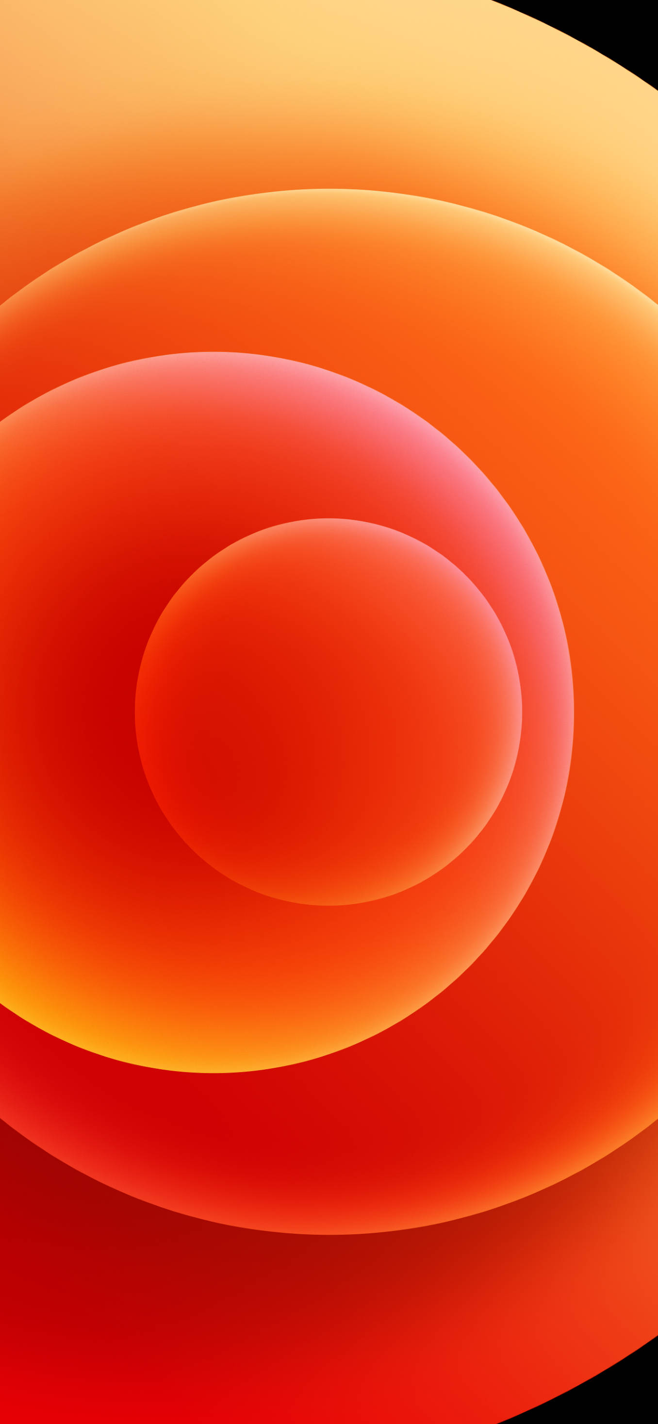 iPhone 12 Pro Orange Orbs Wallpaper