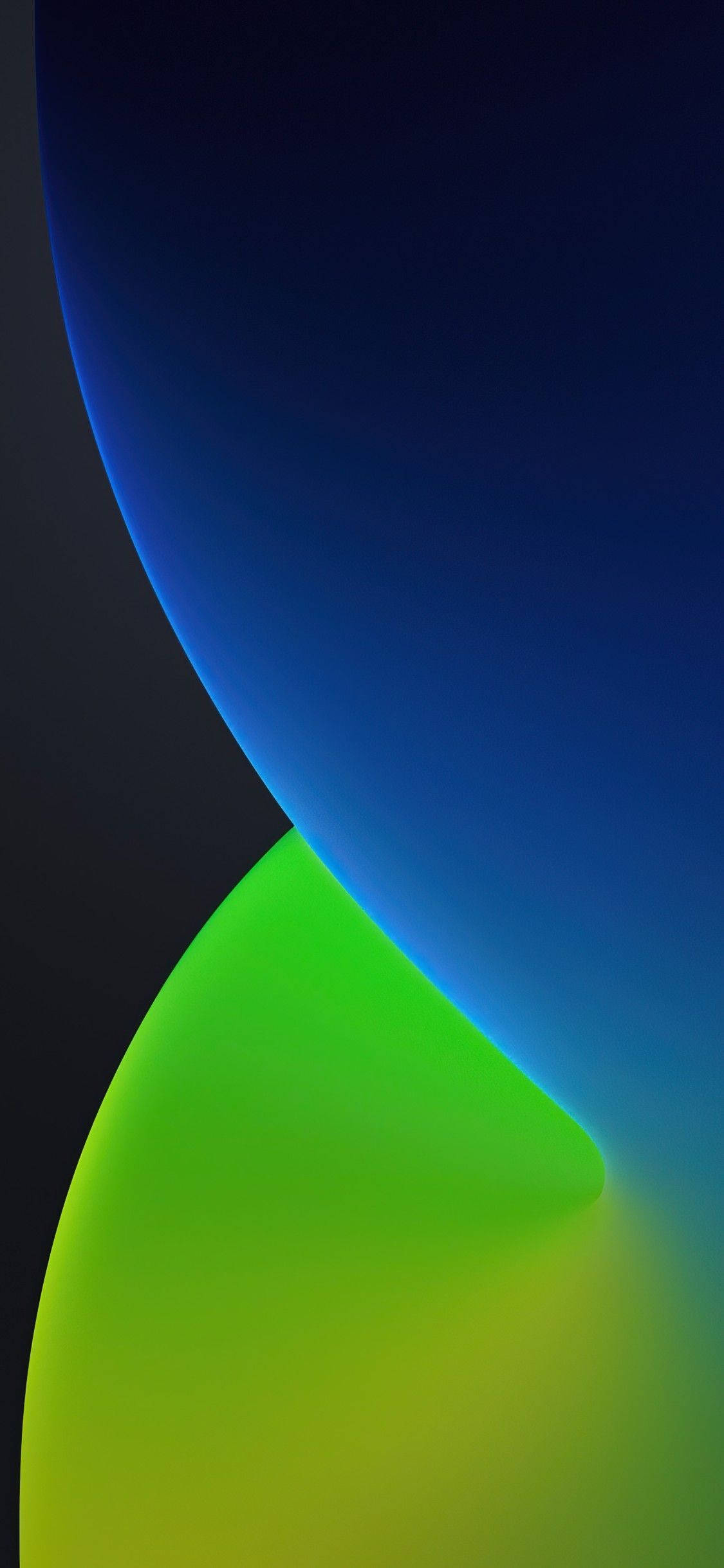 iPhone 12 Stock na Hugis na Berde at Asul Wallpaper