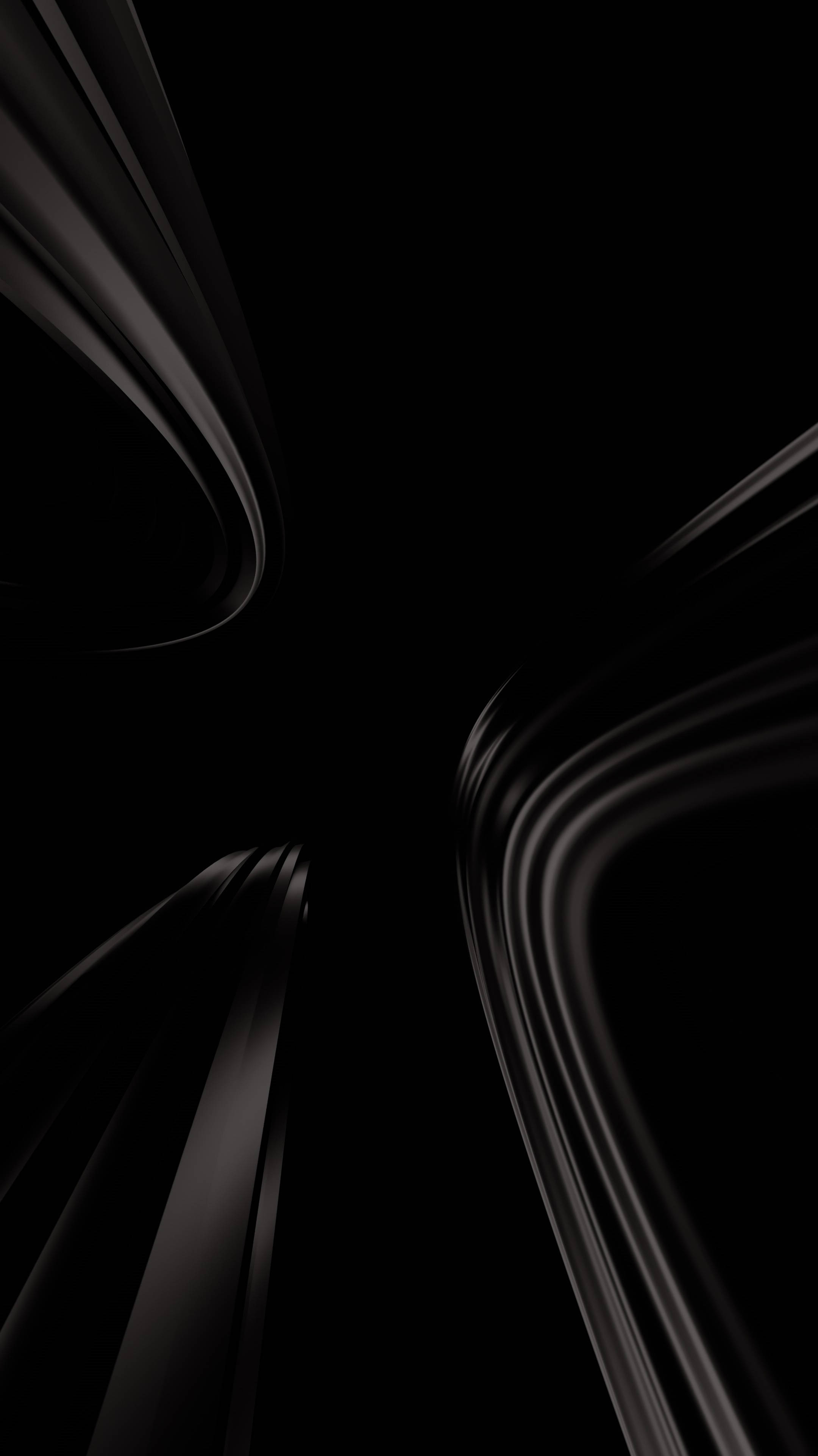 iPhone 13 Black Curve Lines Wallpaper