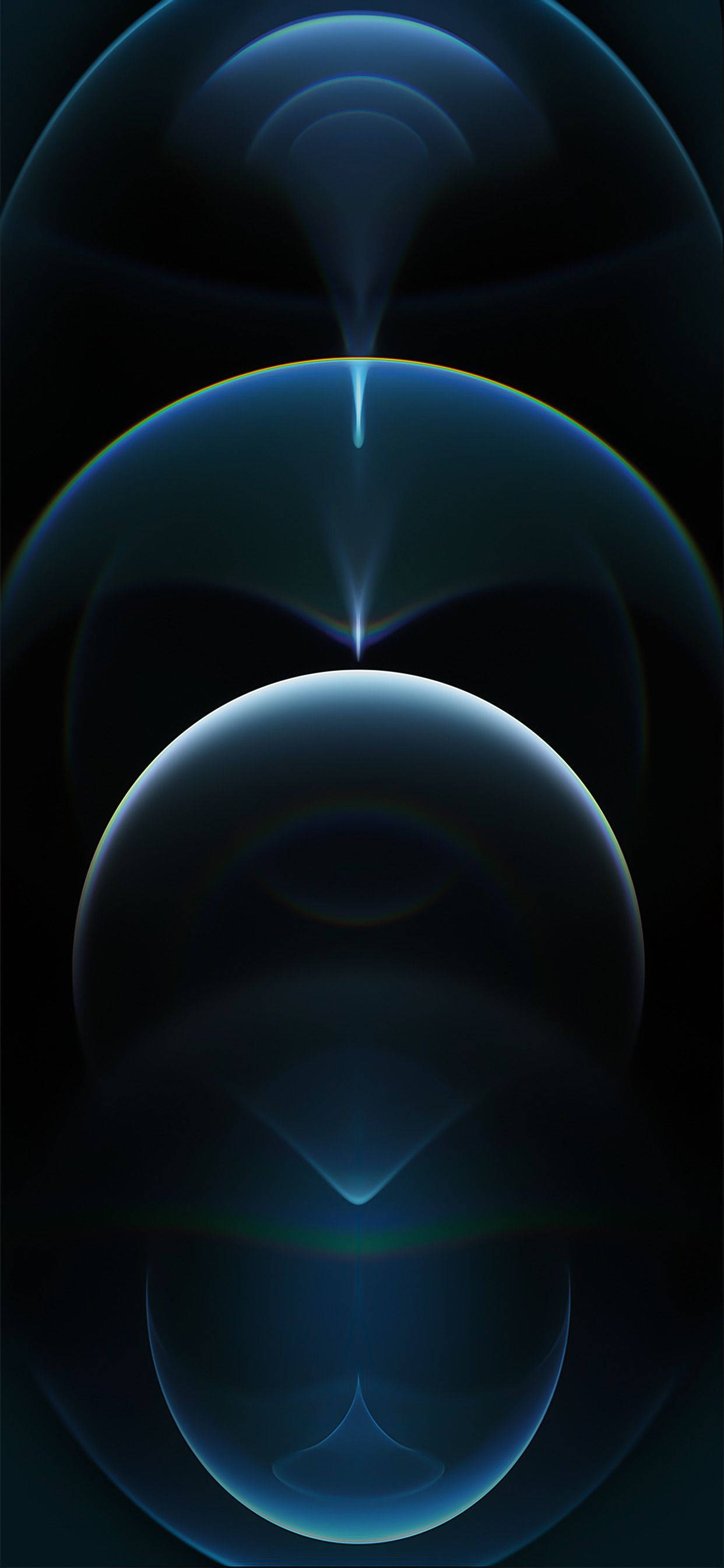 iPhone 13 Asul na Abstract na Bilog Wallpaper