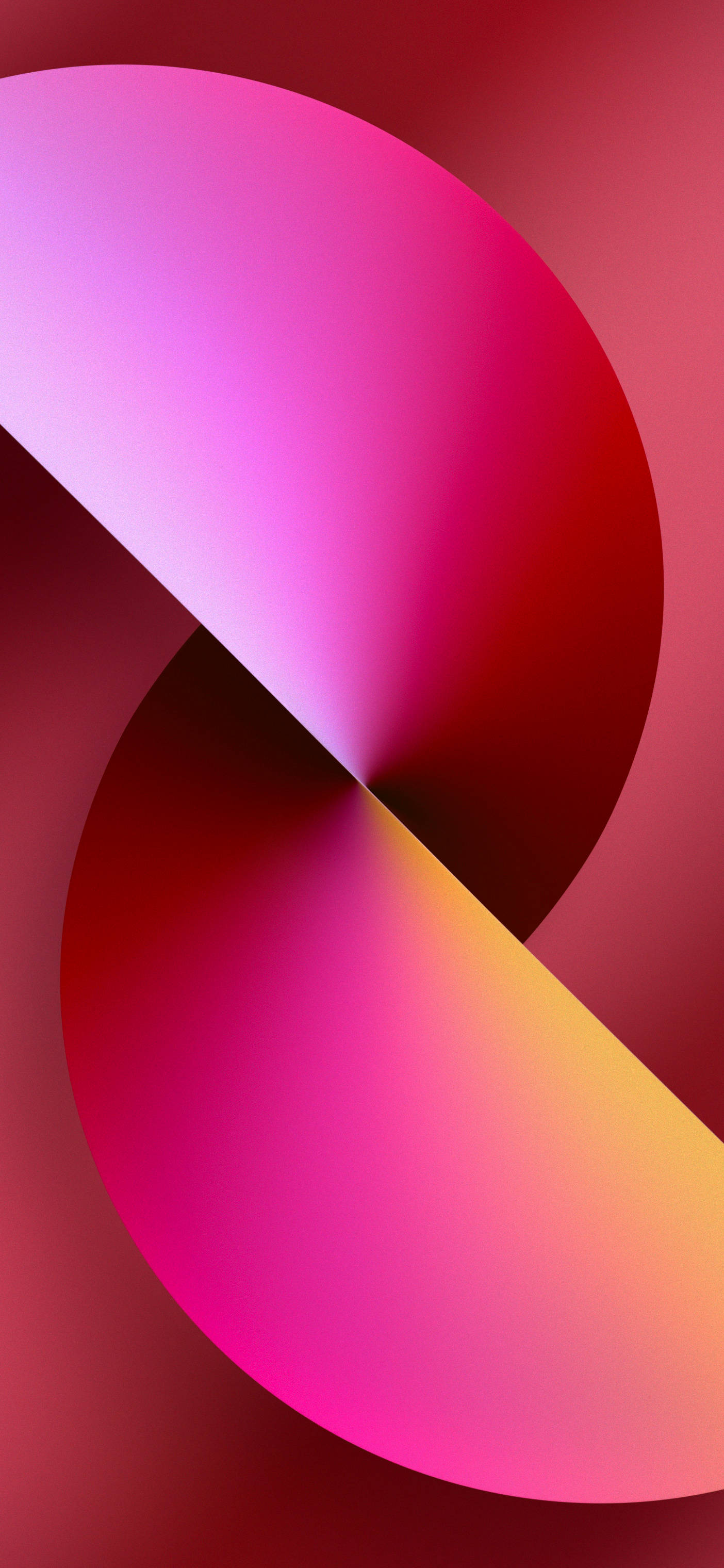 iPhone 13 Light Red Circle Wallpaper