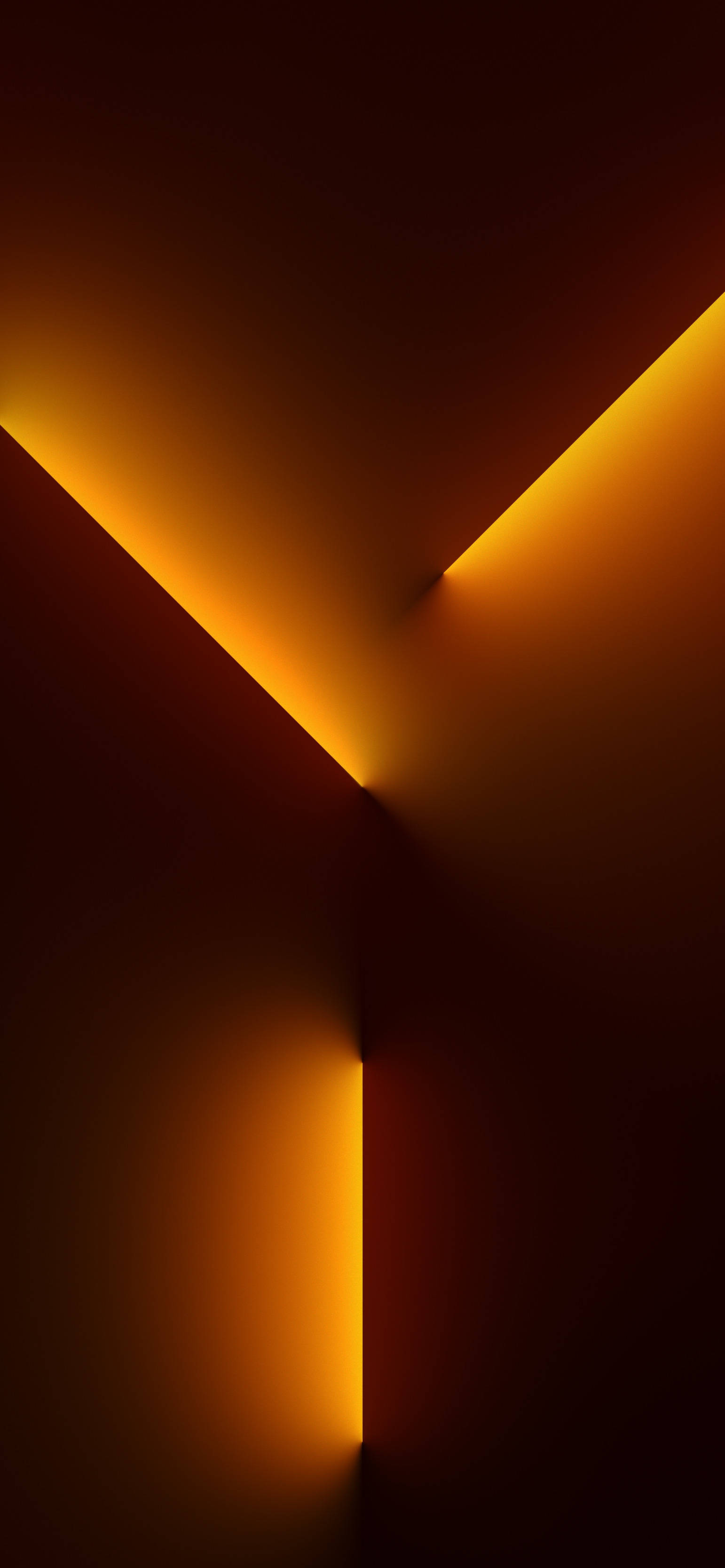 iPhone 13 Orange Light Beam Wallpaper